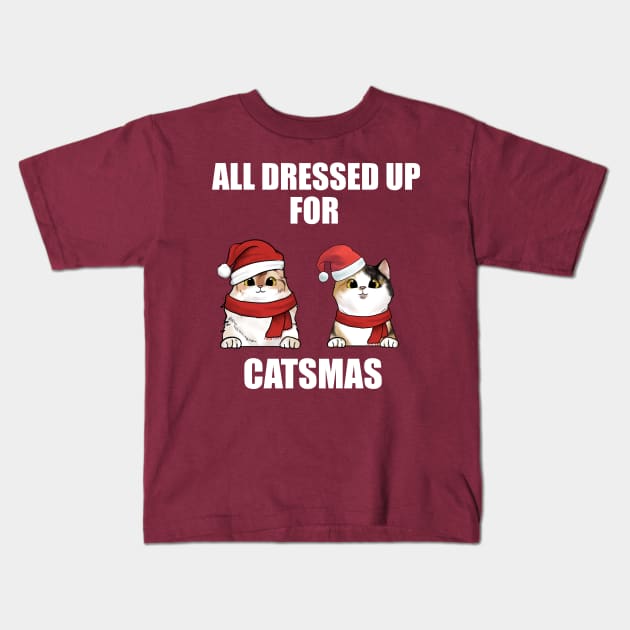 All Dressed Up For Christmas Kids T-Shirt by TojFun